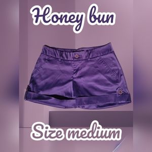Honey bun purple shorts medium
